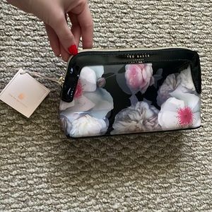Ted Baker Black Floral Makeup Bag